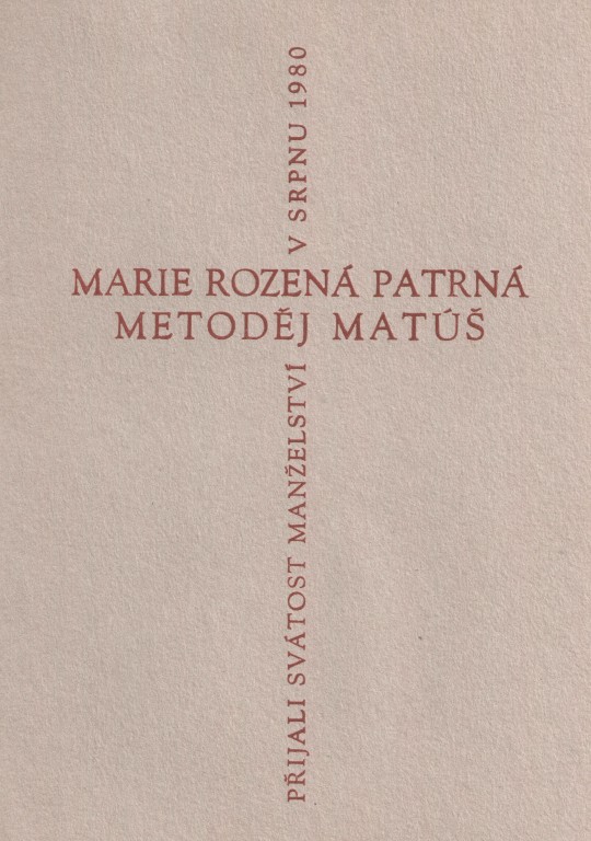 1980 Svatba - oznámení