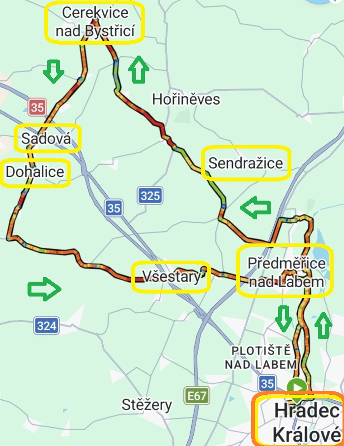 24  Trasa poutě: 47 km