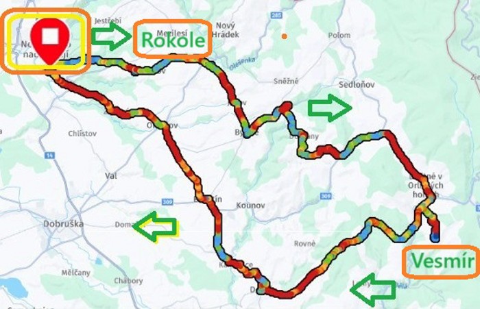36  Trasa dne - 49 km