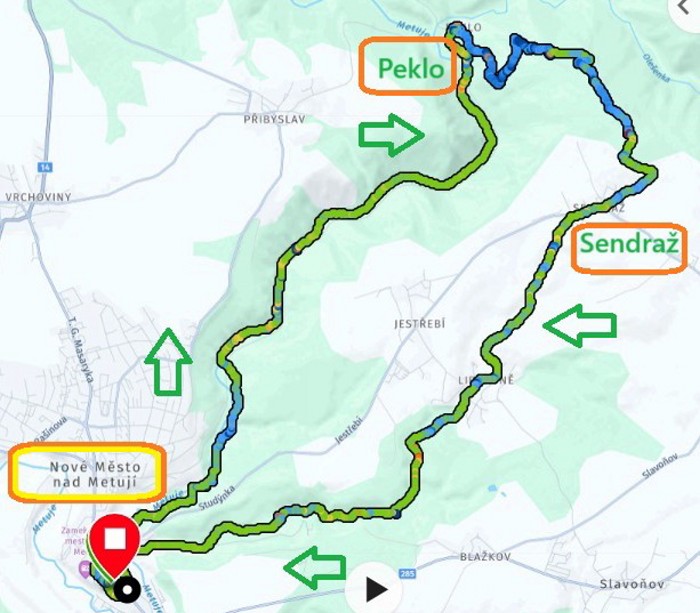 40  Trasa dne - 17 km