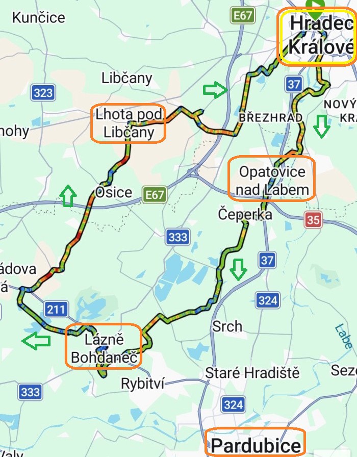 44  Trasa dne - 60 km